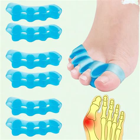 Toe Separators Gray Gel Extension Spacers For Overlapping Bars Toe