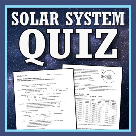 Solar System QUIZ - Flying Colors Science