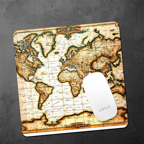 Antique World Map Mouse Pad Etsy