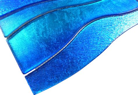 Tesoro Blue Wave Glass Tile Mosaic Blue Tiles