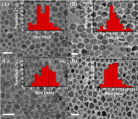 Tem Images And Their Corresponding Size Distribution Histograms Of