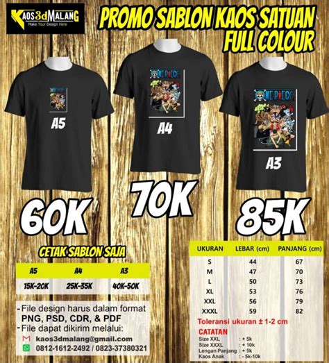 Promo Kaos Sablon Satuan Full Color Cuma K Kaos D Malang