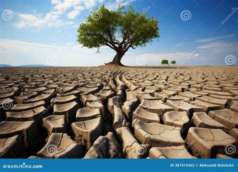 The Impact of Climate Change through a Concept of Drought. Cracked Mud ...