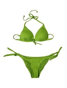 RELLECIGA Moda Mare Donna Slip High Cut Thong Bikini Tanga Bottom Neon