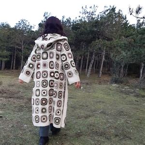 Maglione Afghano Quadrato Della Nonna Cappotto Etsy Italia