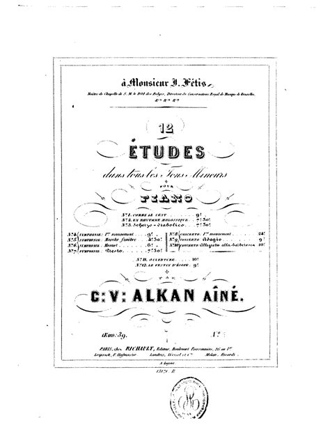 Etudes In All The Minor Keys Op Alkan Charles Valentin