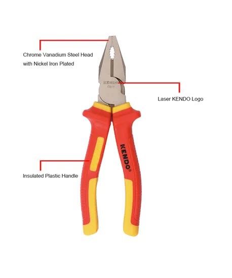 Kendo Inch Vde Crv Insulated Side Cutting Plier Diagonal Cutting