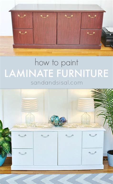 How To Paint Laminate Furniture Sand And Sisal Painting Laminate