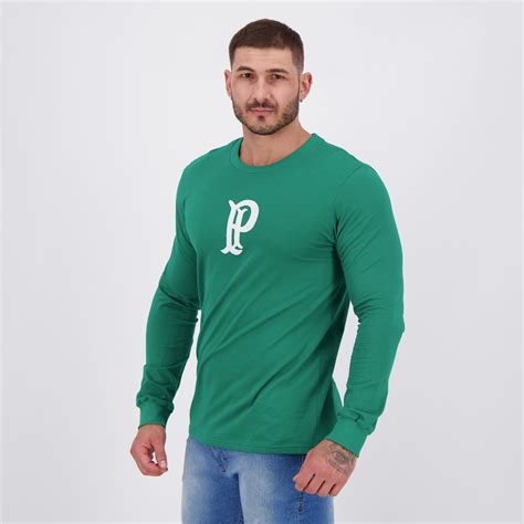 Camiseta Palmeiras Palestra Manga Longa Verde Futfanatics