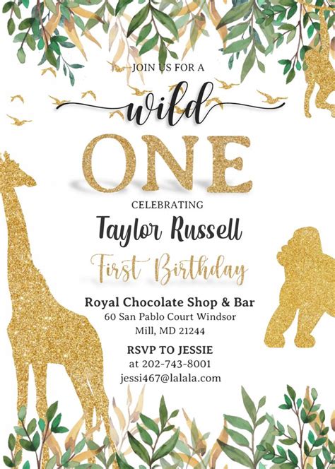 Wild One Birthday Invitation Templates – Editable With MS Word | FREE ...