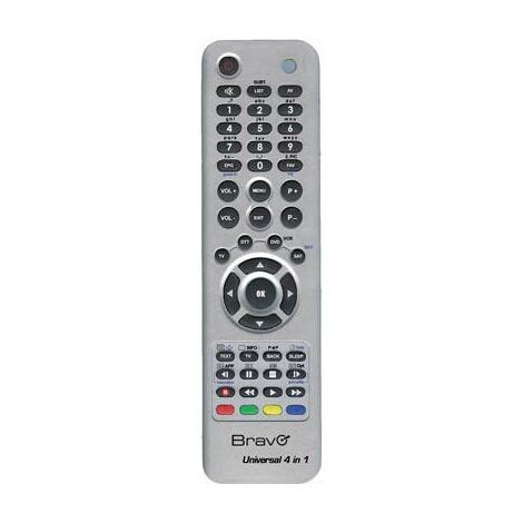 Telecomando Universale 4 In 1 Bravo Tv Dtt Dvd Sky Memoria Banchi