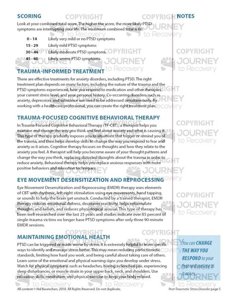 Post Traumatic Stress Disorder Cod Lesson Journey To Recovery