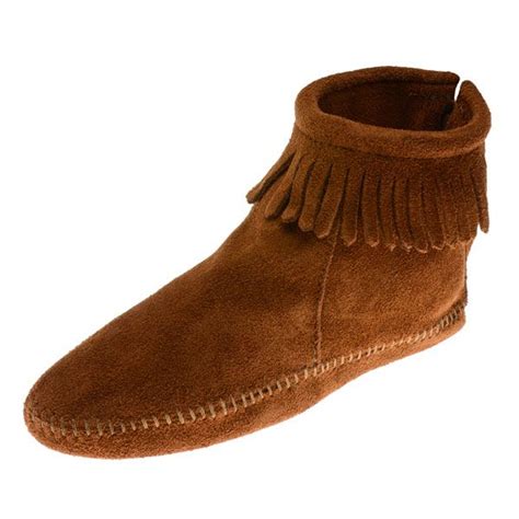 Minnetonka Moccasin Women S Brown Suede Back Zipper Softsole Boot