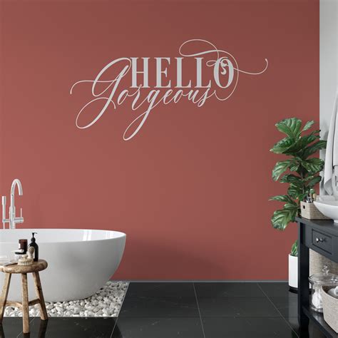 Hello Gorgeous Vinyl Wandtattoal Girly Wall Art Aufkleber Etsy De