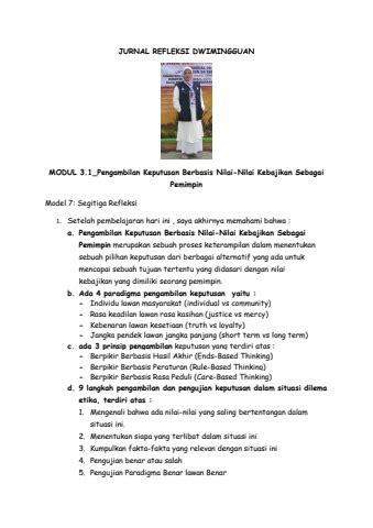 JURNAL REFLEKSI DWI MINGGUAN MODUL 3 1 1 Hasnidar Hasnidar Flip PDF