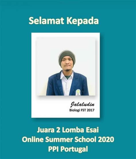 Mahasiswa Biologi Juara Lomba Esai Online Summer School Ppi