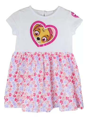 Vestido Niña Skye Corazon Blanco Paw Patrol Cuotas sin interés