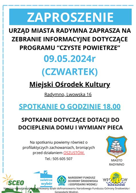 Spotkanie Informacyjne W Sprawie Programu Czyste Powietrze Urz D