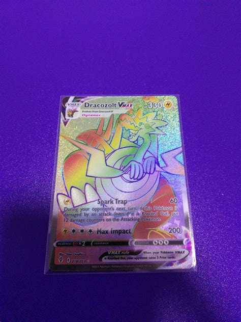 Pokemon TCG Dracozolt Vmax Hyper Rare SS7 Evolving Skies Hobbies