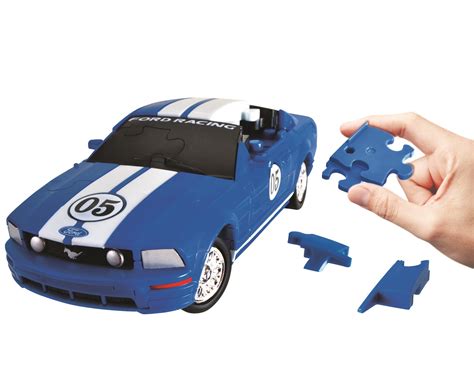 Ford Mustang FR500C- Blue 3D Jigsaw Puzzle Car Kit-3417EU