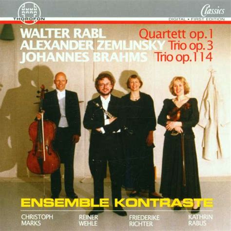 Walter Rabl Quartett op 1 für Violine Cello Klarinette Klavier CD jpc