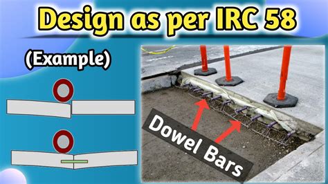 Design Of Dowel Bar IRC 58 Rigid Pavement Pavement Design YouTube