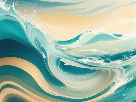 Premium Ai Image Abstract Sea Waves Background