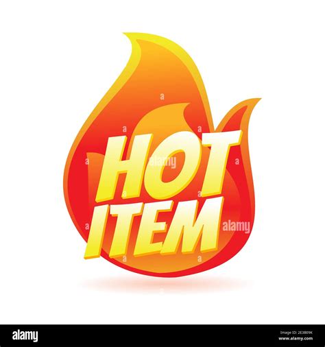 Hot Item Icon Hot Sale Hot Product Vibrant Style Vector Illustration