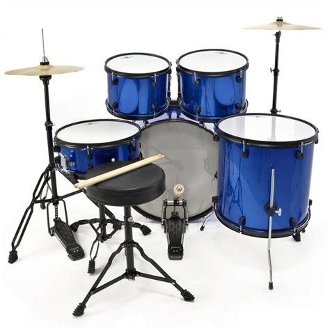 Bdk Full Size Starter Drum Kit By Gear Music Blue Nearly New At