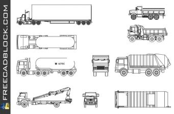 Truck CAD Block FREE Drawing in AutoCAD format DWG