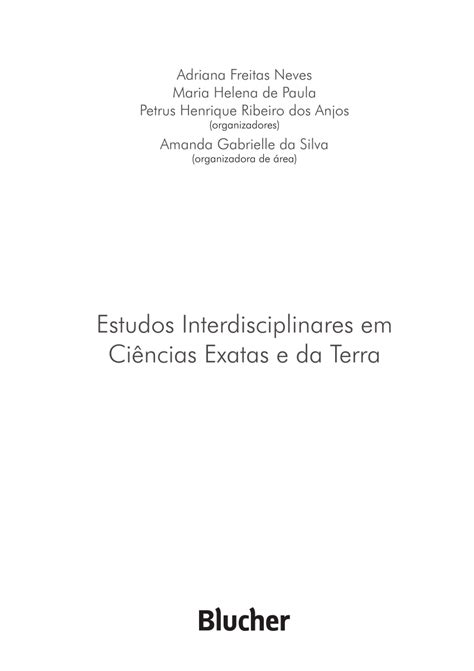 Full Article Estudos Interdisciplinares Em Ci Ncias Exatas E Da Terra