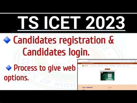 Ts Icet Candidates Registration Candidates Login Process To Give