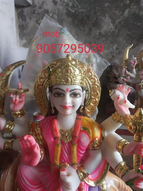 White Marble Durga Mata Statue For Temple Size 12 24 Inch At Rs 4100