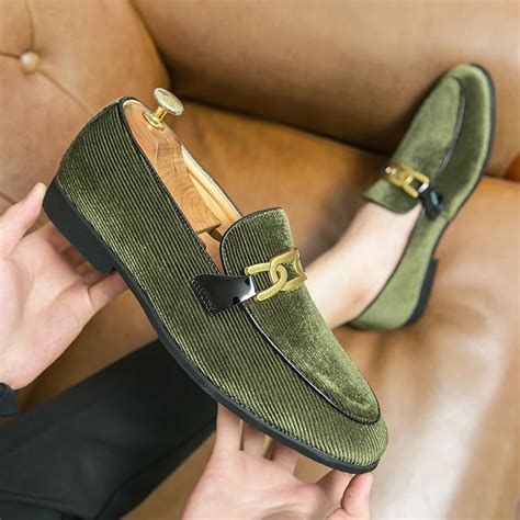 Mocasines Italianos De Pana Para Hombre Zapatos Para Conducir Cuero De