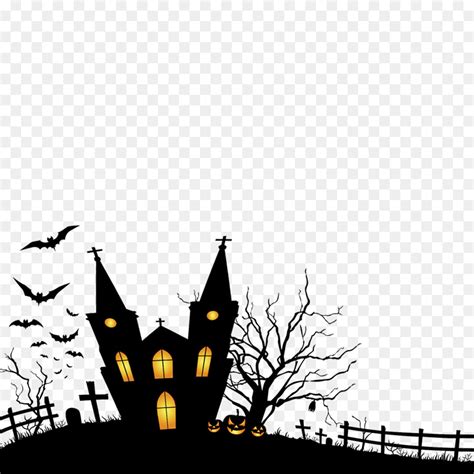 Free Halloween House Silhouette, Download Free Halloween House ...