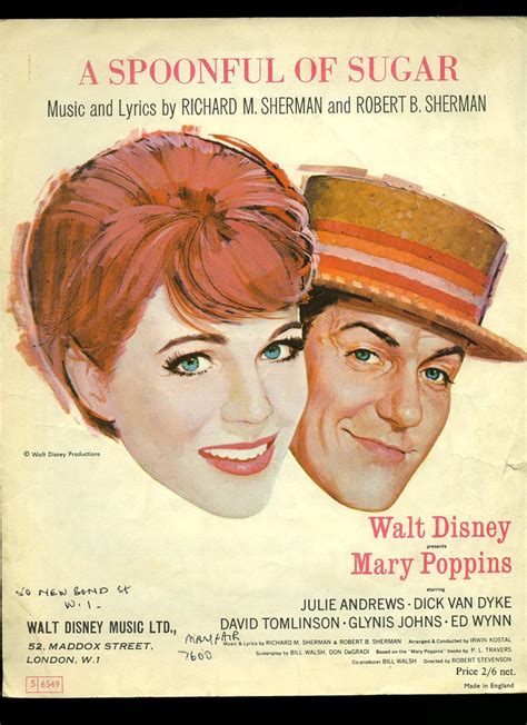 Mary Poppins A Spoonful Of Sugar Par Walt Disney Presents [starring