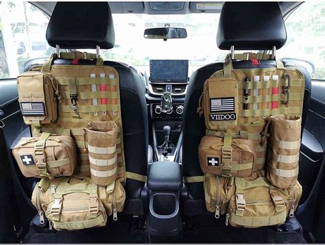 Jp Molle シートバックオーガナイザー タクティカルカーシートオーガナイザー ポーチ付き タクティカルmolle