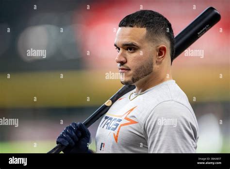Houston Astros catcher Yainer Diaz (21) during the MLB game between the ...