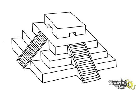 Mesopotamia Ziggurat Drawing Sketch Coloring Page