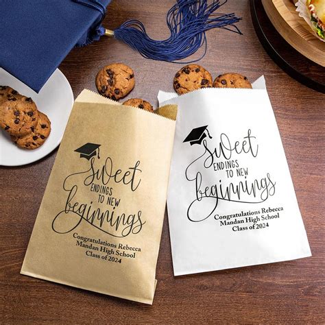 Custom Graduation Favor Bags Set Of 20 Class Of 2024 Cookiecandy