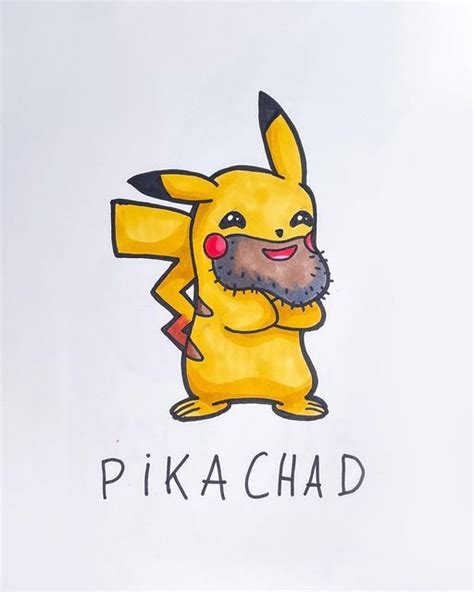 Brunograffer on Instagram: "Pikachad = Pikachu + Giga Chad 😅 Tu connais pas #GigaChad ? C’est le ...