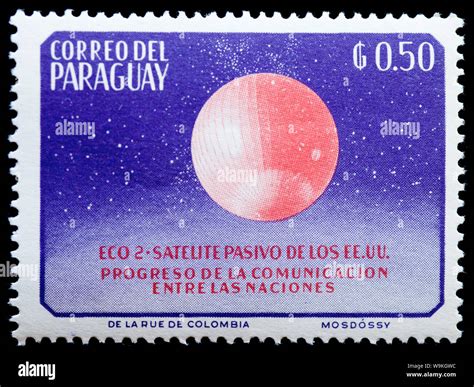 Paraguay Postage Stamp Echo 2 Satelite Stock Photo Alamy