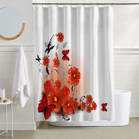 Poppy Red Fun Shower Curtains