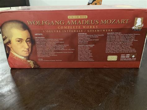 Wolfgang Amadeus Mozart Complete Works Cd Box Set Complete W Cd