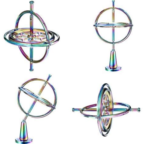 BESTA Norme Gyroscope Toupie Anti Gravité en Métal Jouet de Balance