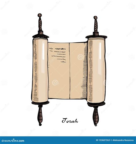 Torah Scroll Book Bible Shavuot Illustration Ancient Scroll Parchment