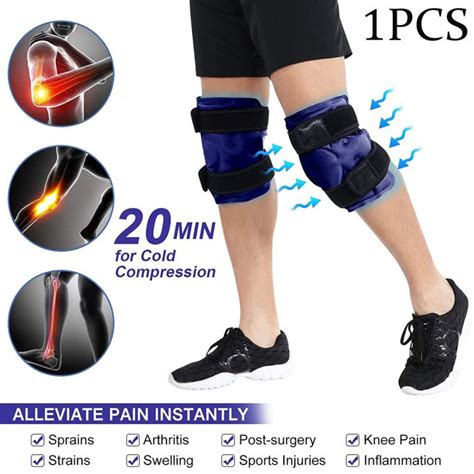 1PCS Knee Ice Pack for Injuries Reusable, Gel Cold Pack Knee Wrap ...