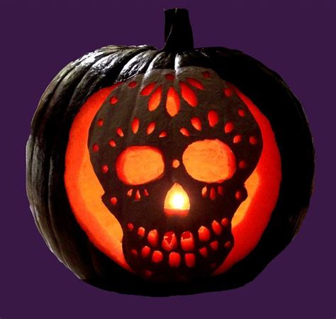 Sugar Skull Pumpkin | Skull pumpkin, Sugar skull pumpkin, Pumpkin carving