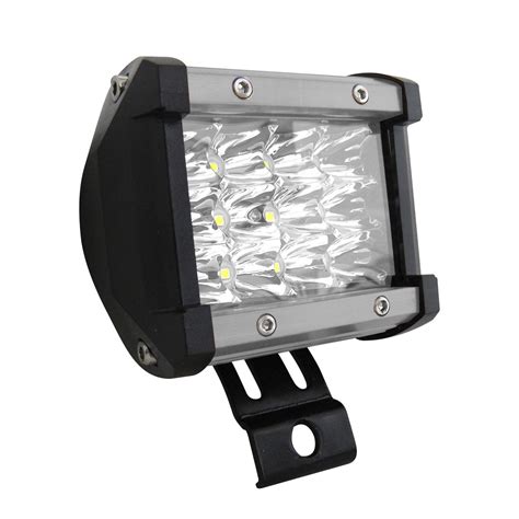 Par De Faros Auxiliares De Led De Carcasa Color Plata De Luz Blanca