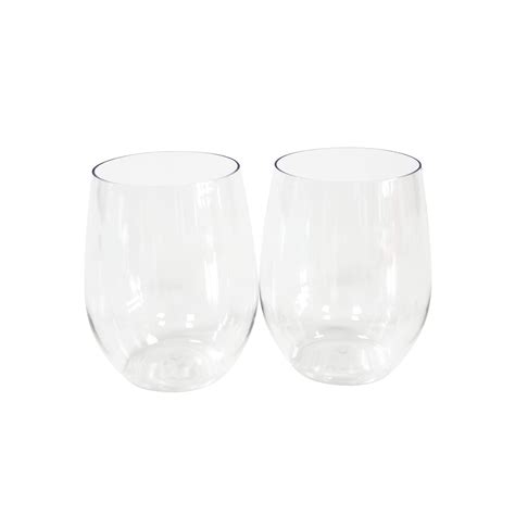 12oz Clear Plastic Stemless Wine Glasses By Celebrate It™ 20ct